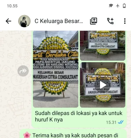 Pengiriman Papan Bunga Duka Jatirasa